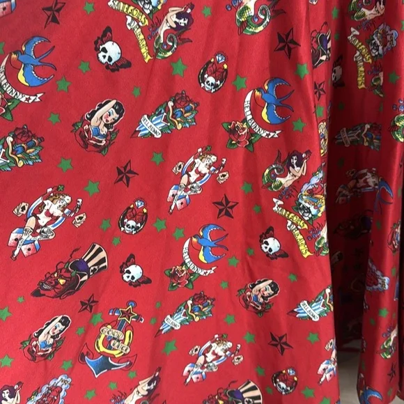 Hell Bunny Tattoo Halter Dress Small Retro Rockabilly Steampunk Pinup Coquette - Picture 6 of 13